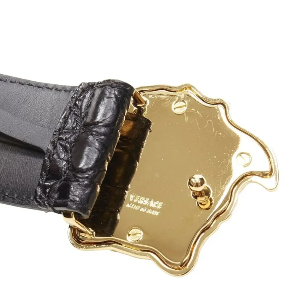 Versace La Medusa Gold Buckle Belt